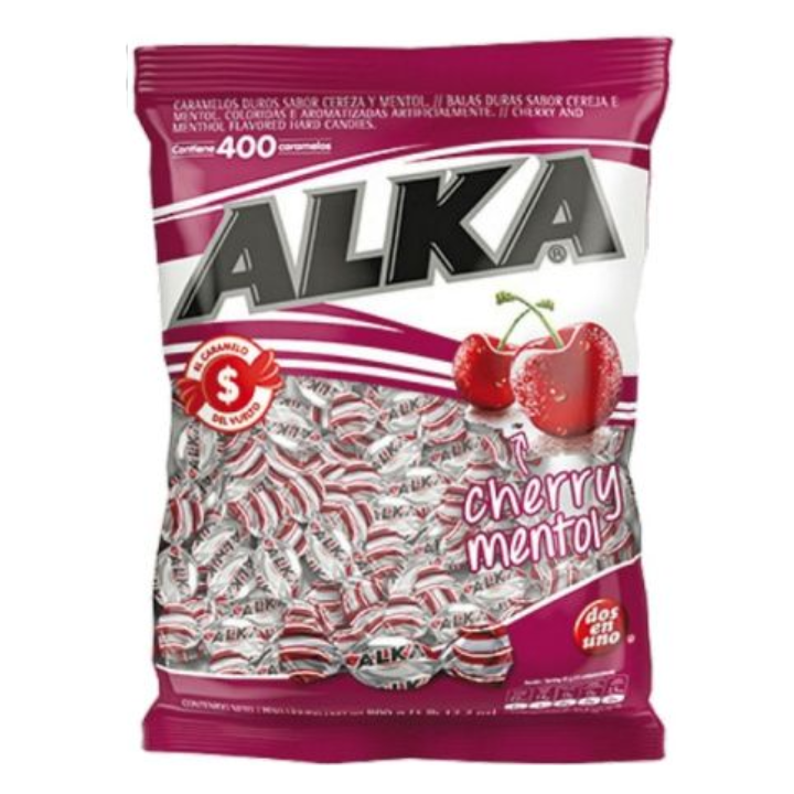 Caramelos Alka x 400 unidades Cherry Mentol (800 g)