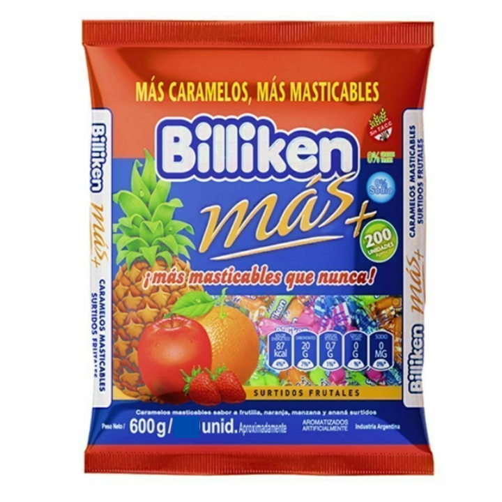 Caramelos Billiken Frutal x 600 g