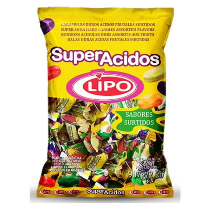 Caramelos Súper Ácidos Lipo x 907 g (aprox. 130 unidades)