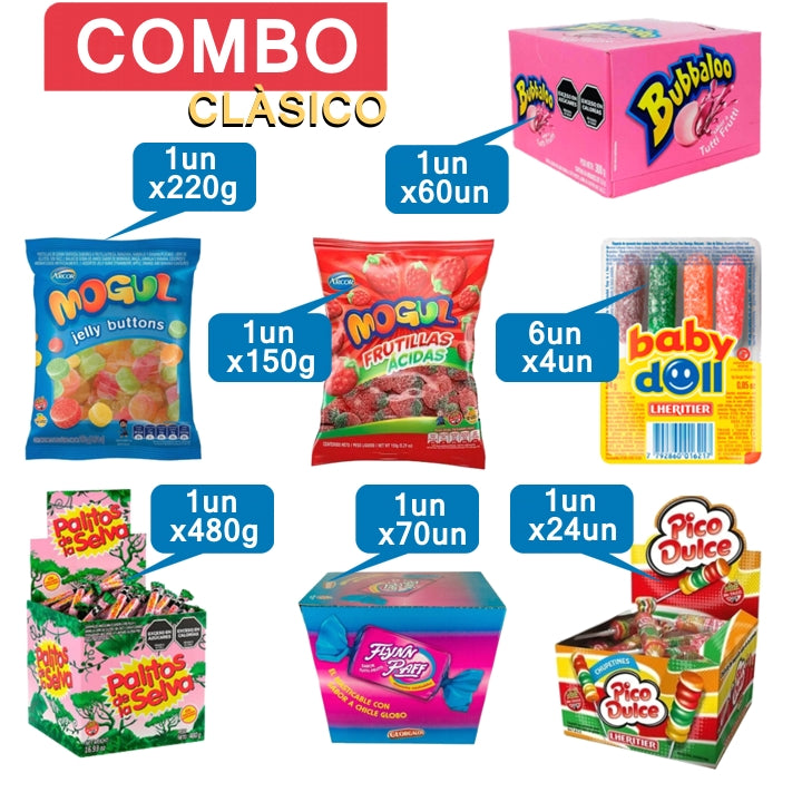 Combo Destacado. El mejor surtido de golosinas de ahora y siempre.