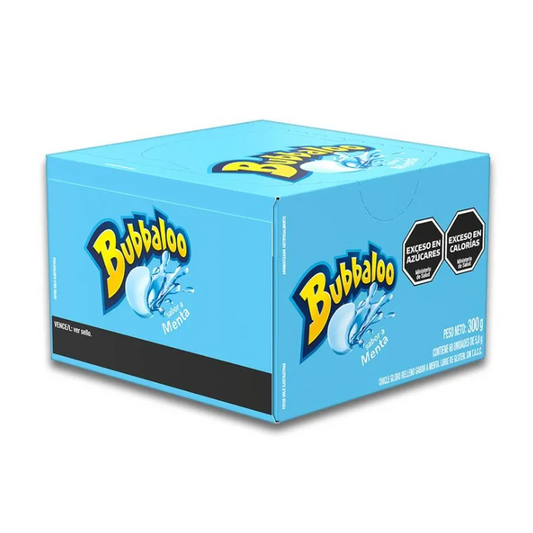 Chicle Bubbaloo Sabor Menta 60 unidades de 5g.