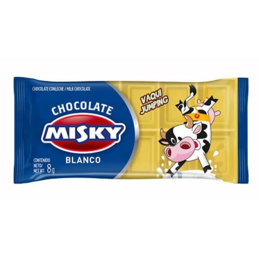 Chocolatín Miky x 8 g Blanco (20 unidades).