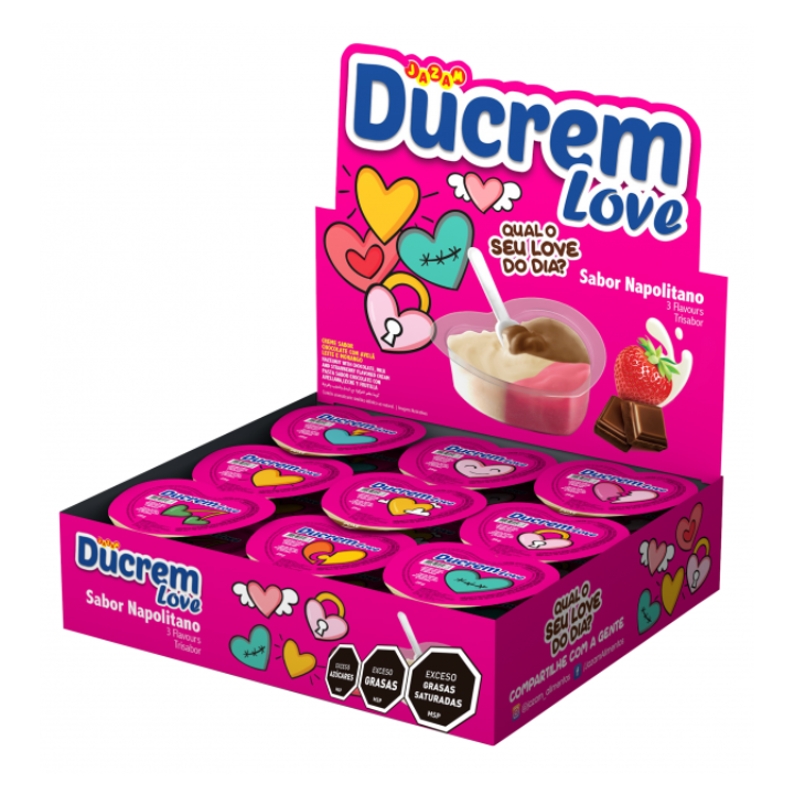 Ducrem Love Napolitado x 18 unidades de 25g.