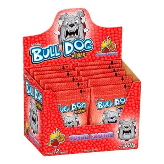 Pastillas Ácidas Bull Dog x 12 unidades sabor tutti fruti