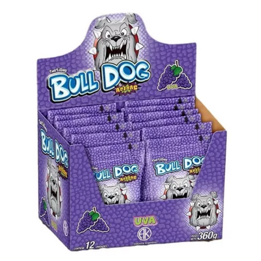 Pastillas Ácidas Bull Dog x 12 unidades sabor uva