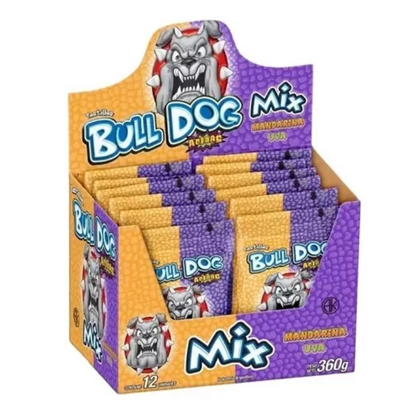 Pastillas Ácidas Bull Dog x 12 unidades sabor MIX uva-mandarina