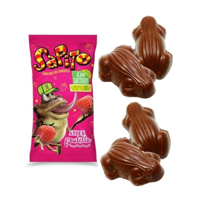 Chocolate Sapito x 10 g Frutilla (24 unidades)