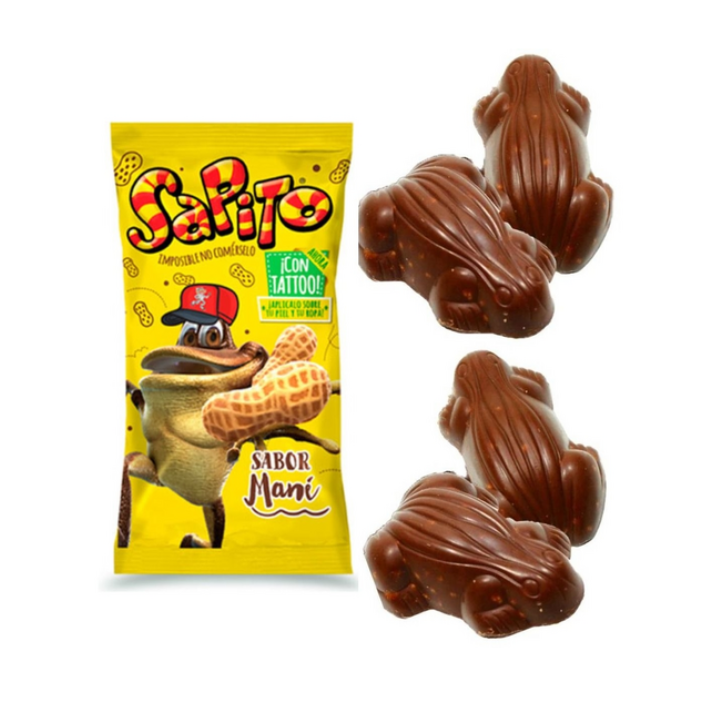 Chocolate Sapito x 10 g Maní (24 unidades)