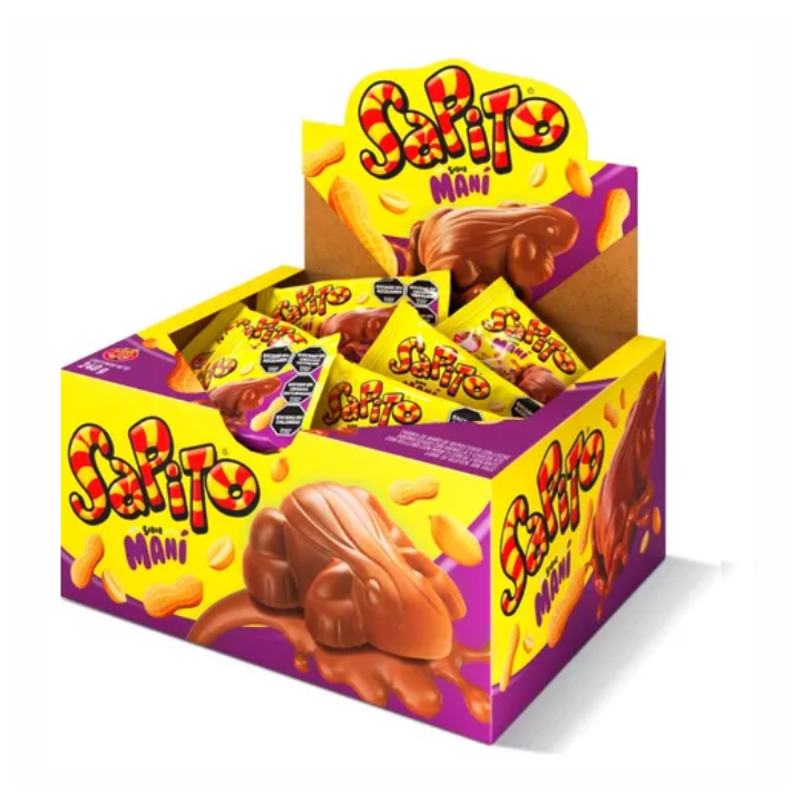 Chocolate Sapito x 10 g Maní (24 unidades)