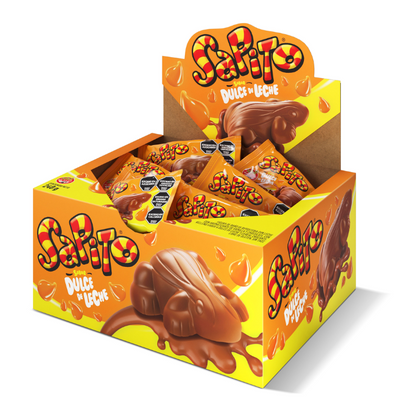 Chocolate Sapito x 10 g Dulce de Leche (24 unidades)